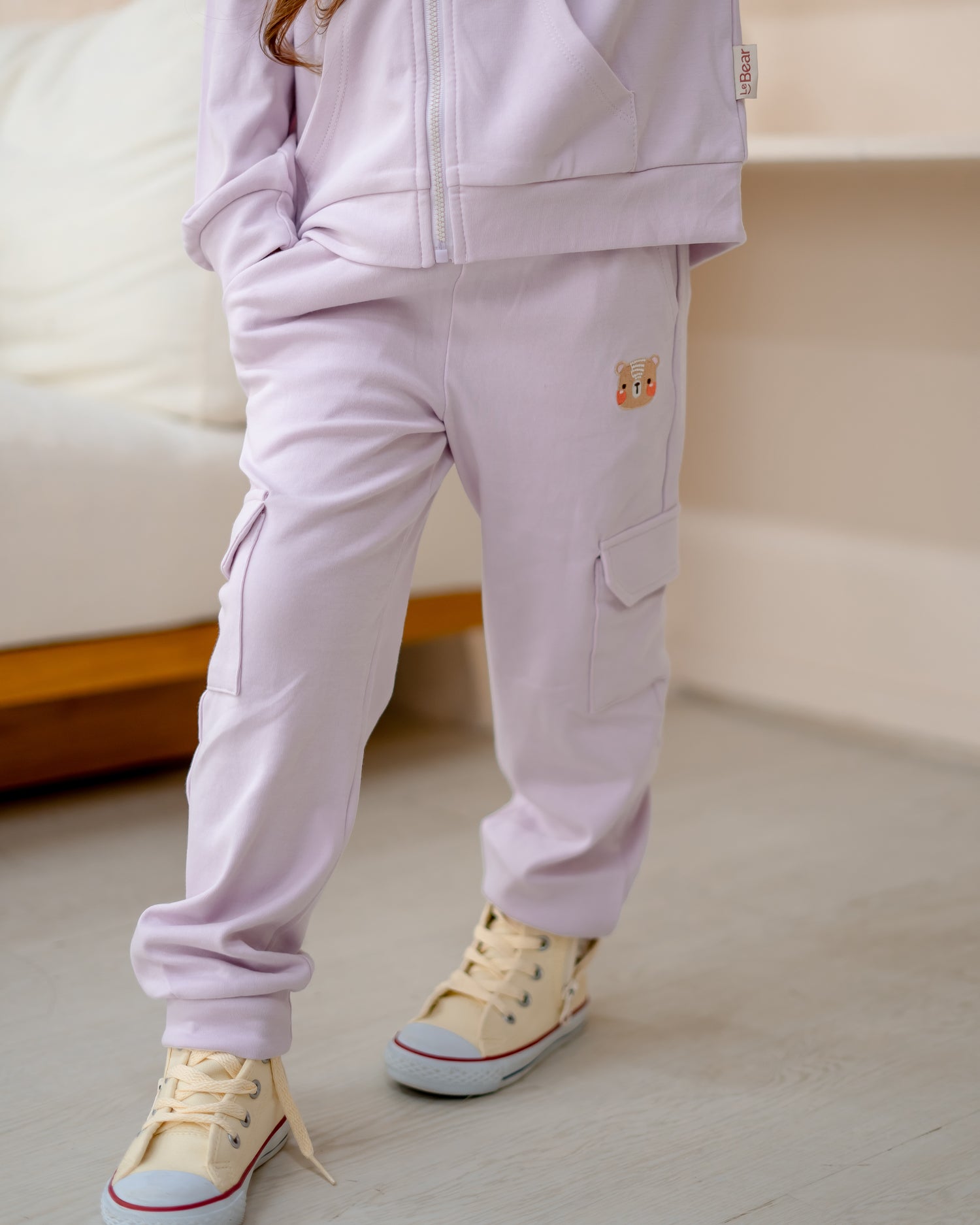LEBEAR UTILITY JOGGER PANTS IN LILAC