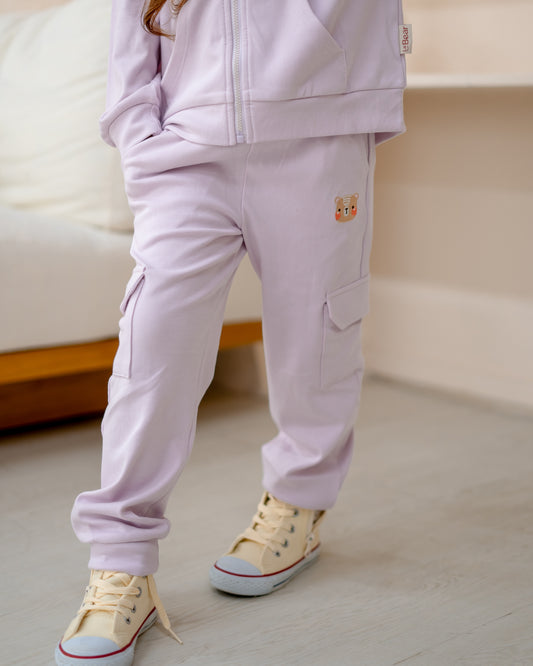 LEBEAR UTILITY JOGGER PANTS IN LILAC