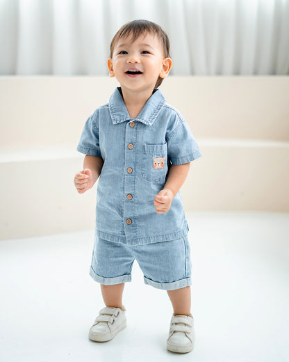 LEBEAR SHORT SLEEVED DENIM SHIRT