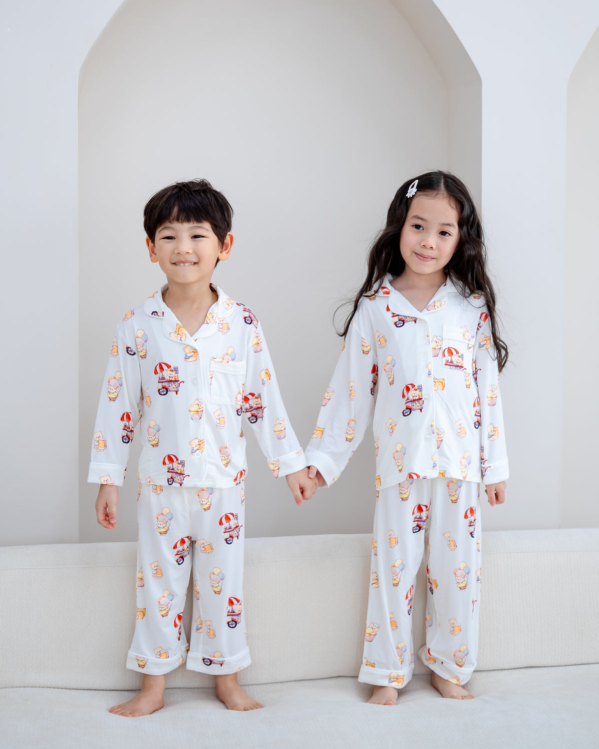 UNCLE BEAR ICE CREAM TRUCK KIDS BAMBOO PYJAMAS PANTS SET