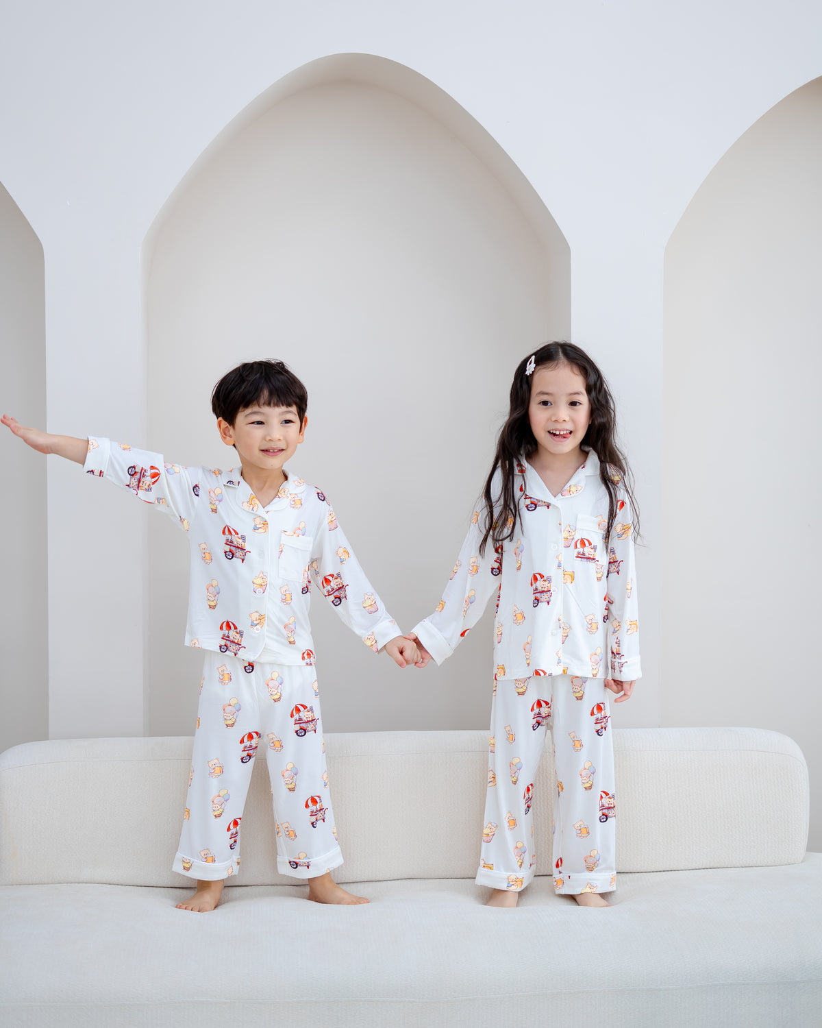 UNCLE BEAR ICE CREAM TRUCK KIDS BAMBOO PYJAMAS PANTS SET