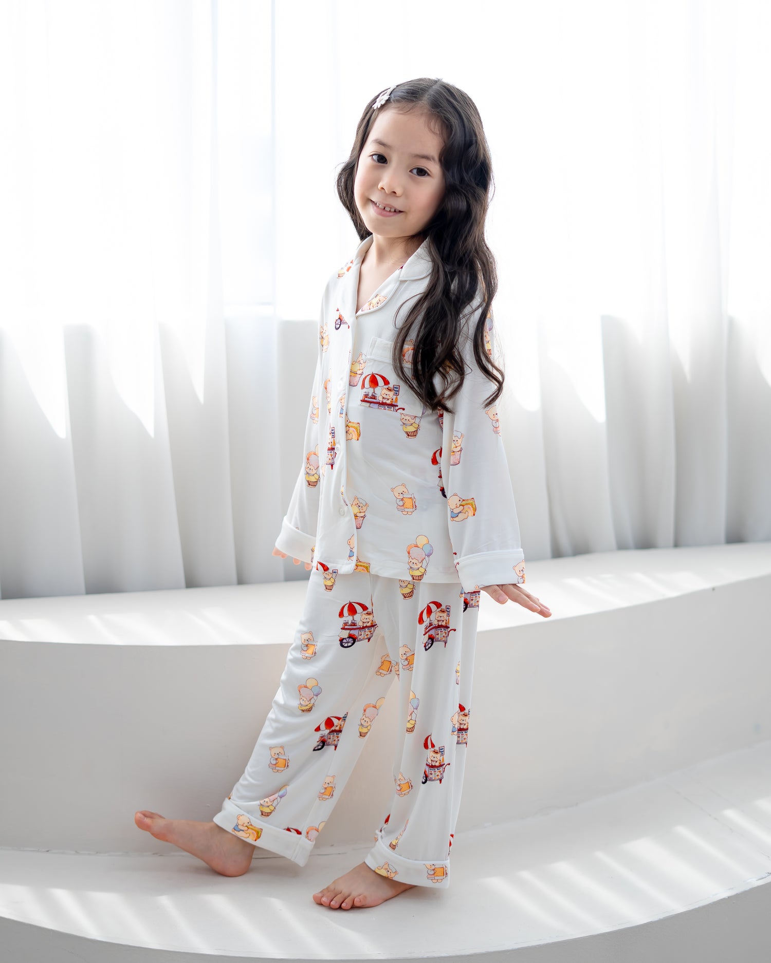 UNCLE BEAR ICE CREAM TRUCK KIDS BAMBOO PYJAMAS PANTS SET