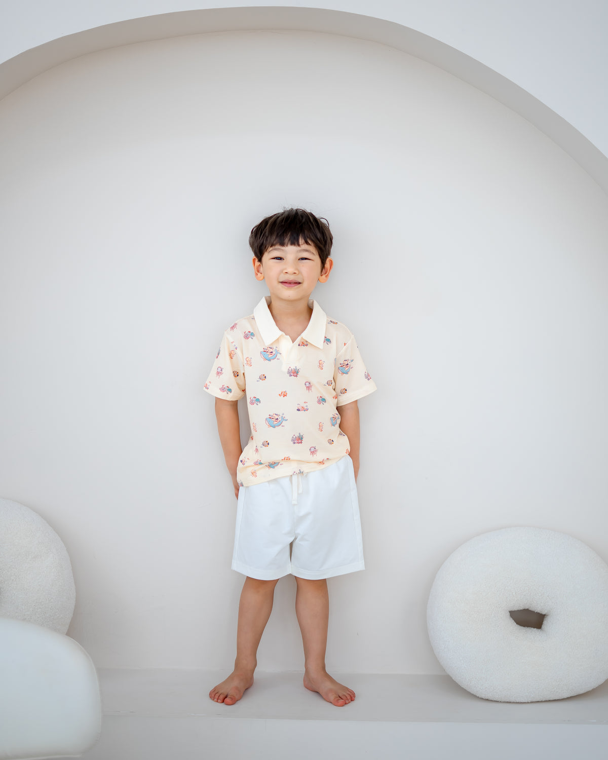 OCEAN DREAMS KIDS TENCEL™ SHIRT IN SEASHELL SAND
