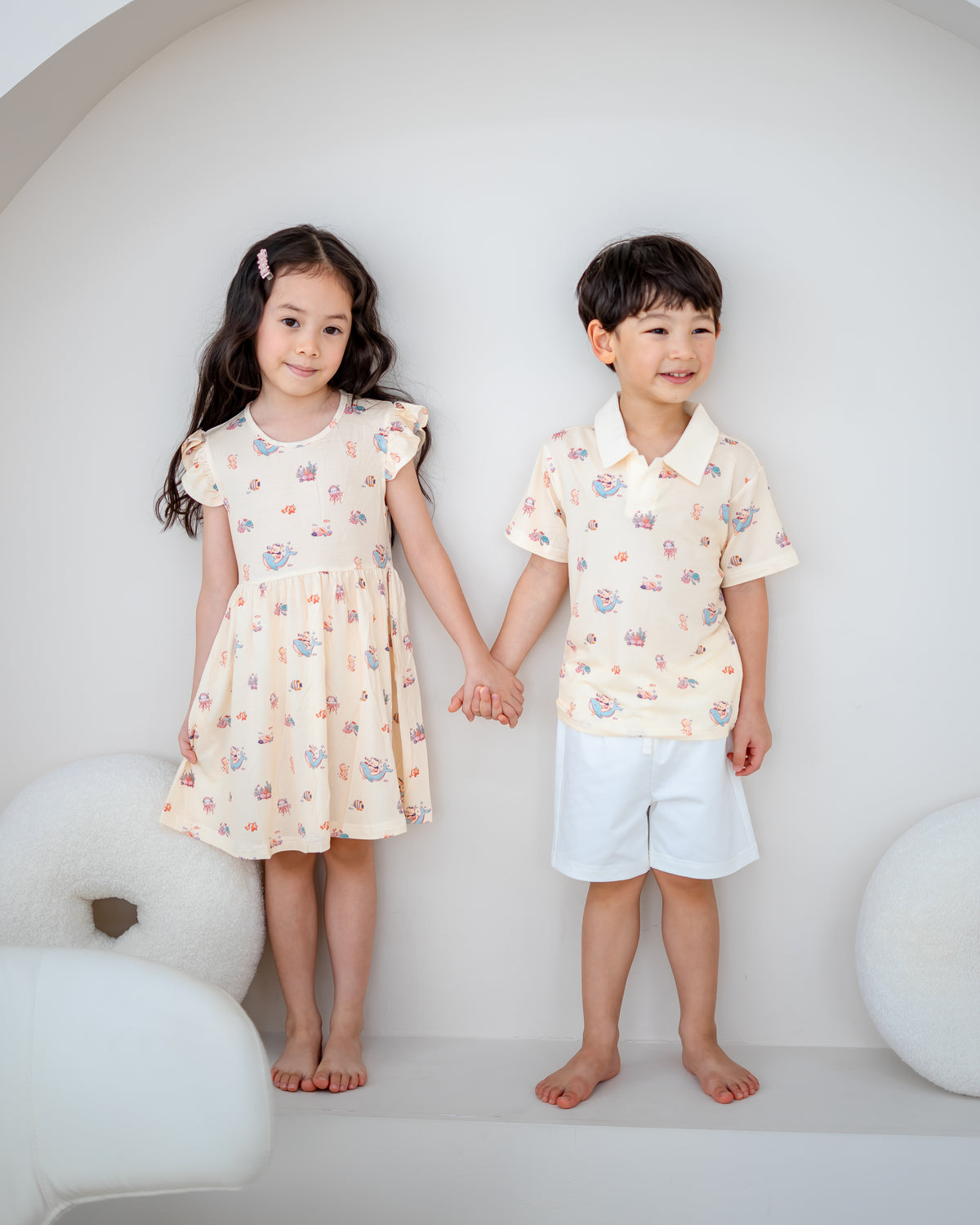OCEAN DREAMS KIDS TENCEL™ SHIRT IN SEASHELL SAND