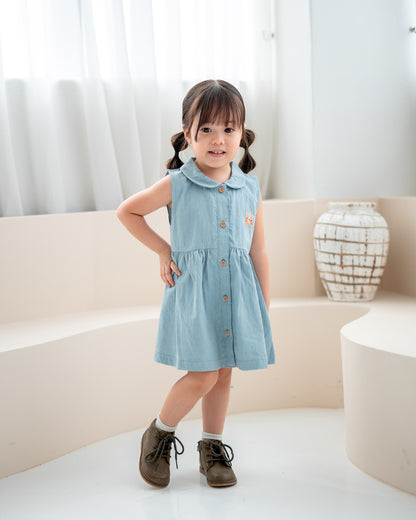 LEBEAR LIGHT WASH DENIM DRESS