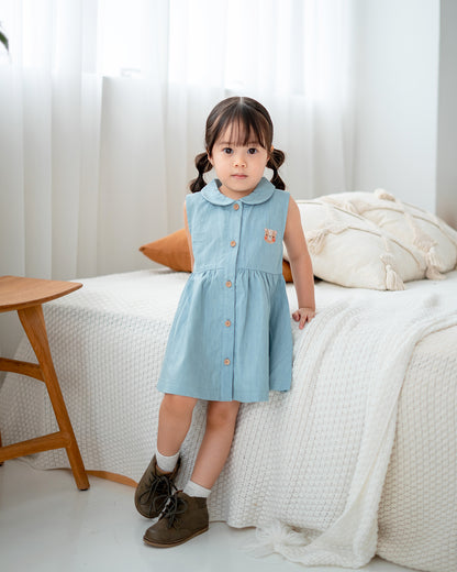 LEBEAR LIGHT WASH DENIM DRESS