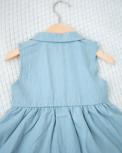 LEBEAR LIGHT WASH DENIM DRESS