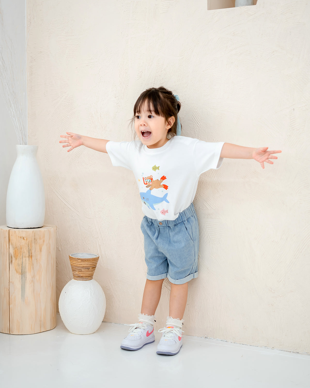 LEBEAR UNDER THE SEA TEE IN WHITE