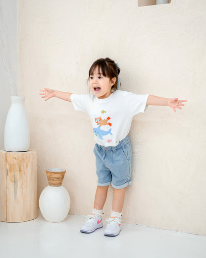 LEBEAR UNDER THE SEA TEE IN WHITE