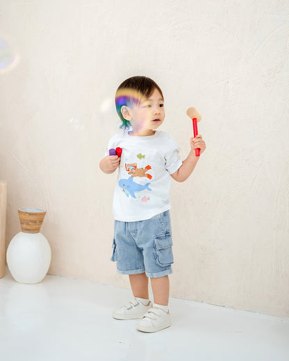 LEBEAR UNDER THE SEA TEE IN WHITE