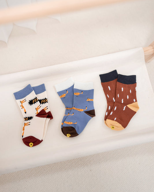 Fox Collection Toddler Socks (Pack of 3)