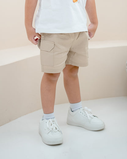 LEBEAR CARGO SHORTS IN KHAKI