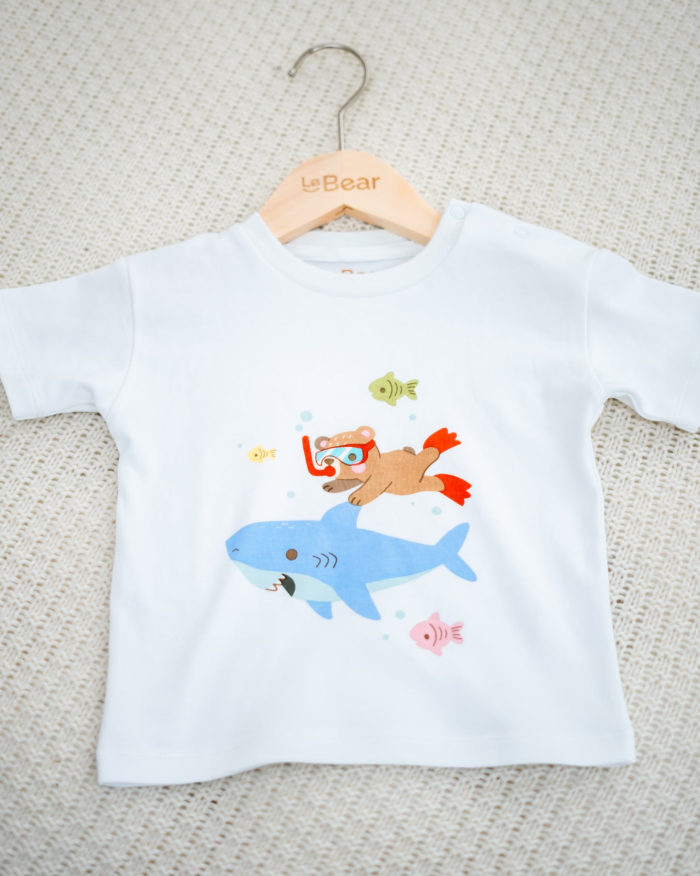 LEBEAR UNDER THE SEA TEE IN WHITE