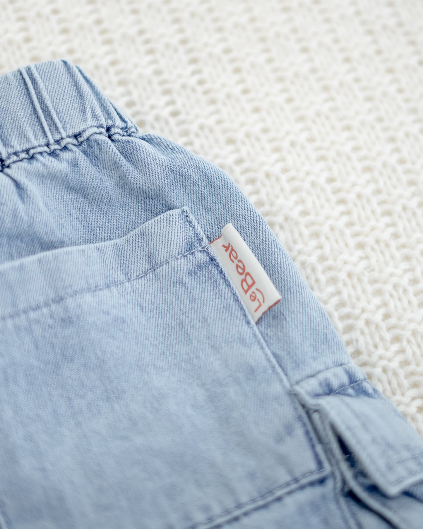 LEBEAR DENIM UTILITY SHORTS