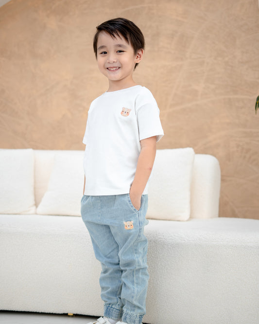 LEBEAR LIGHT WASH DENIM JOGGER