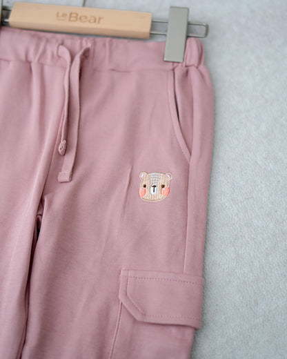 LEBEAR UTILITY JOGGER PANTS IN TEA ROSE