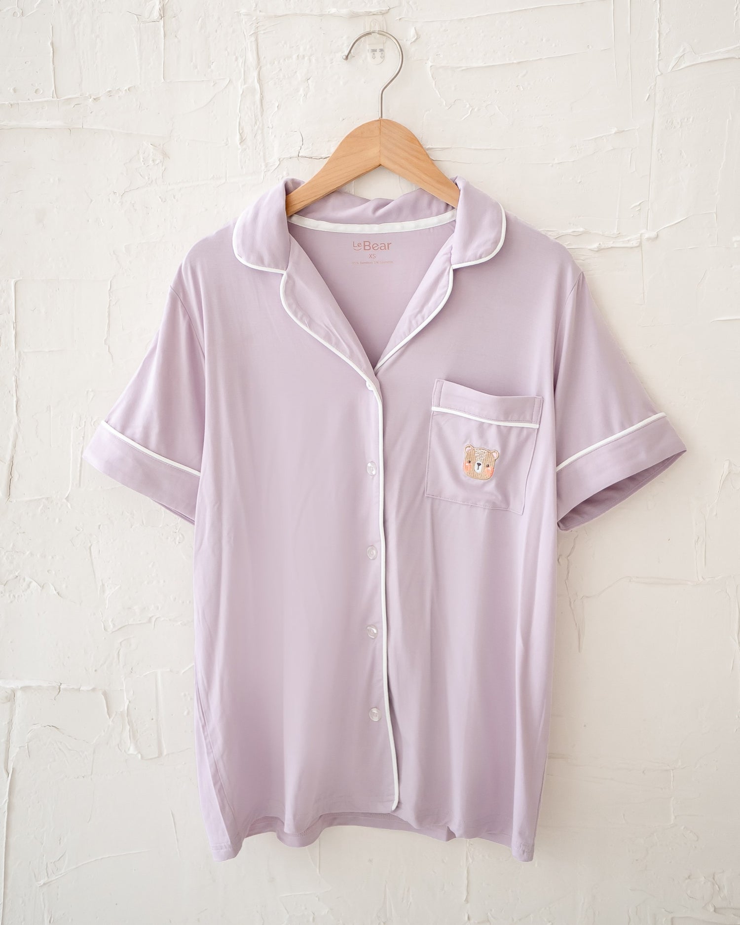 LEBEAR ADULT BAMBOO PYJAMAS SHORTS SET IN LILAC