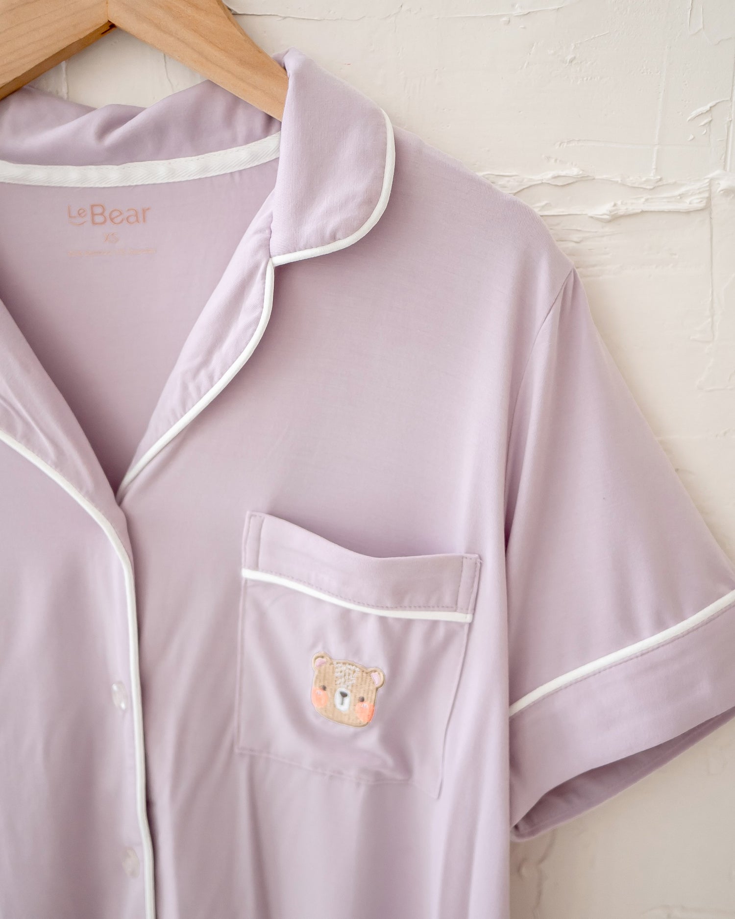 LEBEAR ADULT BAMBOO PYJAMAS SHORTS SET IN LILAC