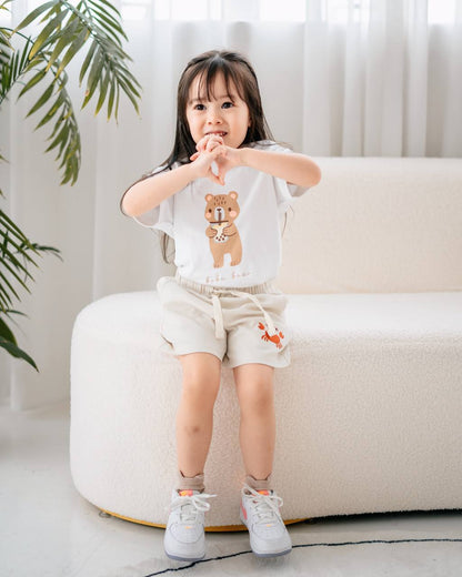 LEBEAR BOBA BEAR TEE IN WHITE