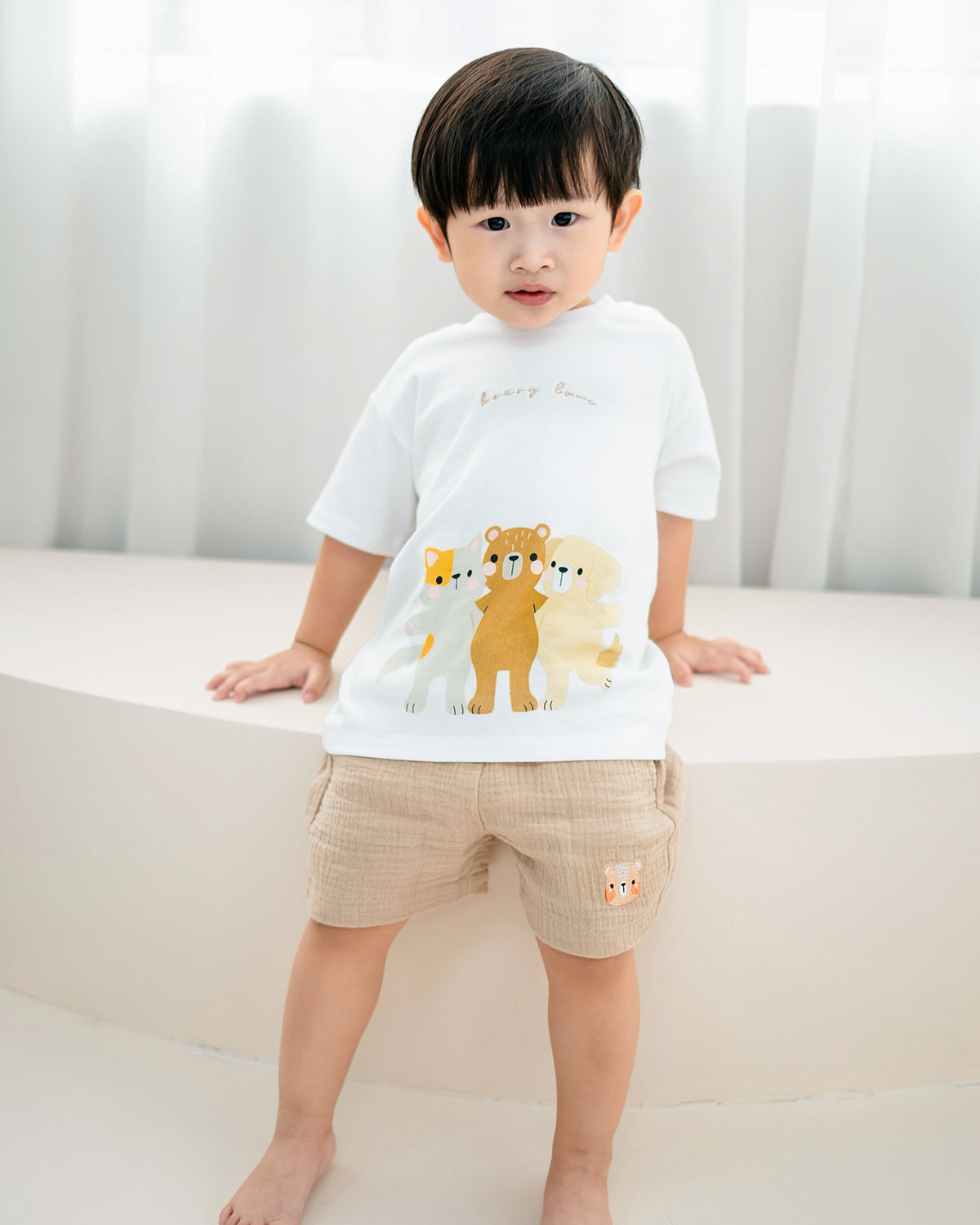 BEARY LOVE TEE IN WHITE