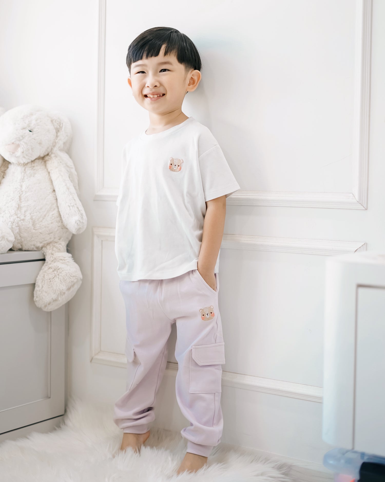 LEBEAR UTILITY JOGGER PANTS IN LILAC