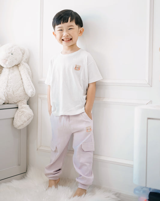 LEBEAR UTILITY JOGGER PANTS IN LILAC
