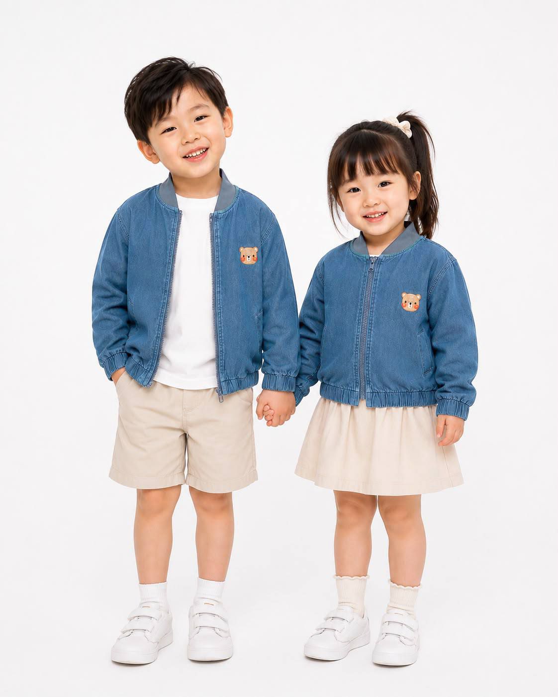 LITTLE NOMAD DENIM BOMBER JACKET