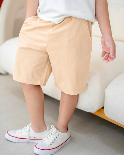 Side view of kids Sand Dunes shorts – lightweight everyday essential bottoms