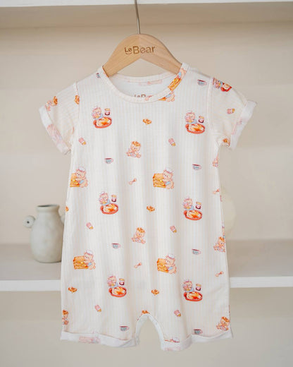 LeBear Kaya Butter Toast TENCEL baby onesie, soft breathable baby outfit made from premium fabric gentle on sensitive skin in Singapore