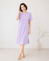 LEBEAR EASY SLIT TENCEL™ DRESS IN LAVENDER