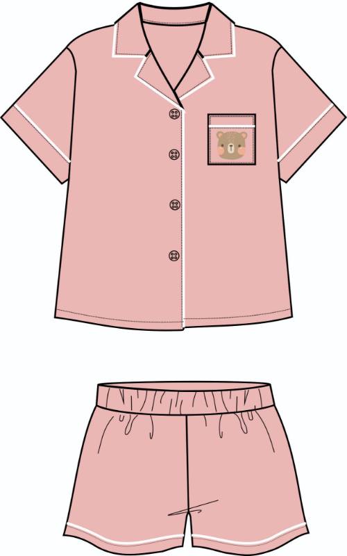 LEBEAR ADULT LUXE COMFORT PYJAMAS IN PINK