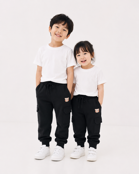 (PRE ORDER) LEBEAR UTILITY JOGGER PANTS IN BLACK