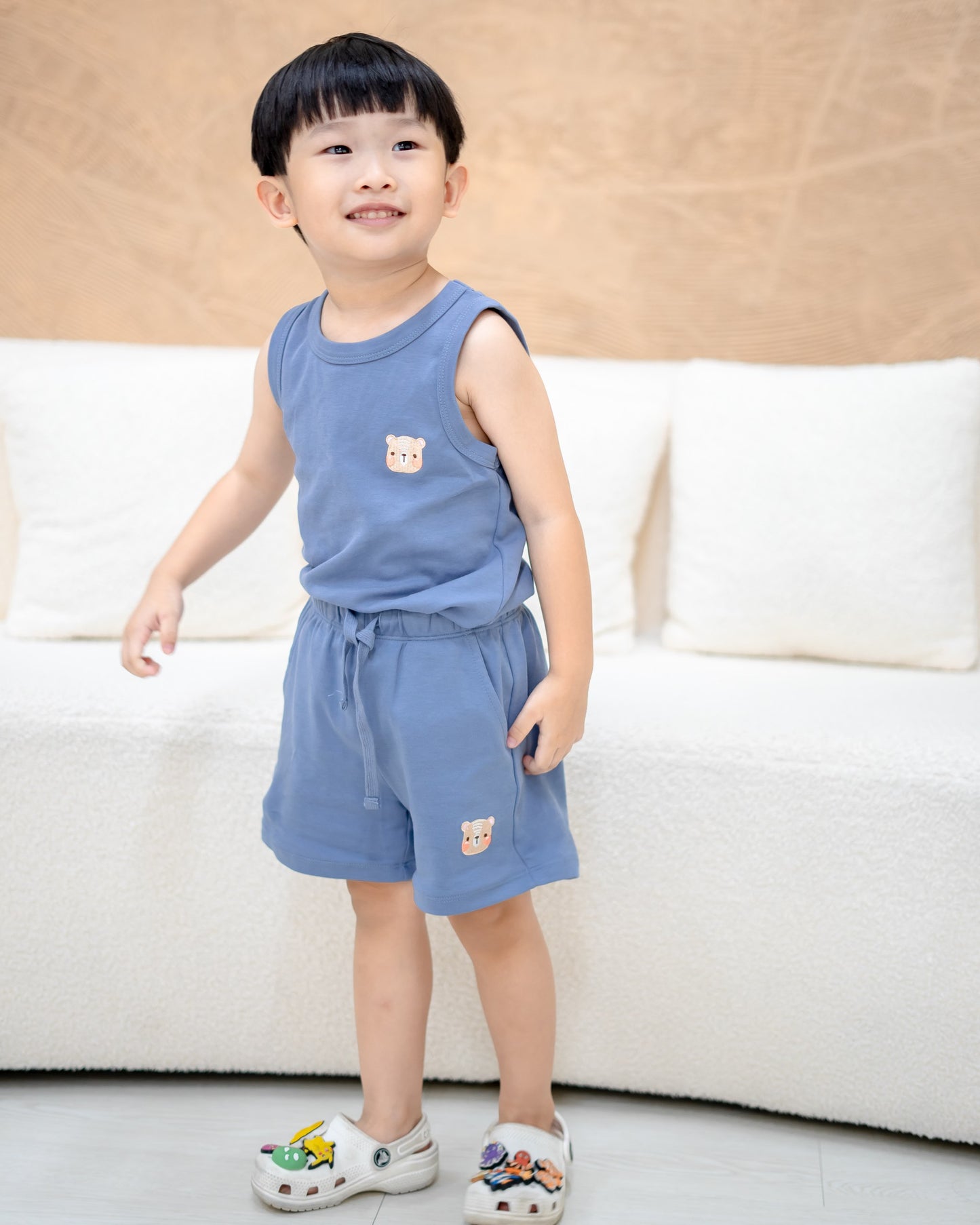 JEVON TANK TOP IN STEEL BLUE