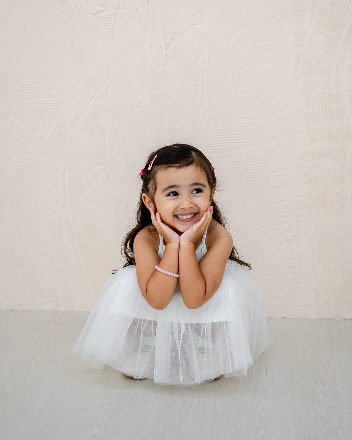 LEBEAR BALLET TULLE DRESS IN WHITE