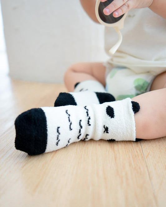 Fluffy Panda Socks